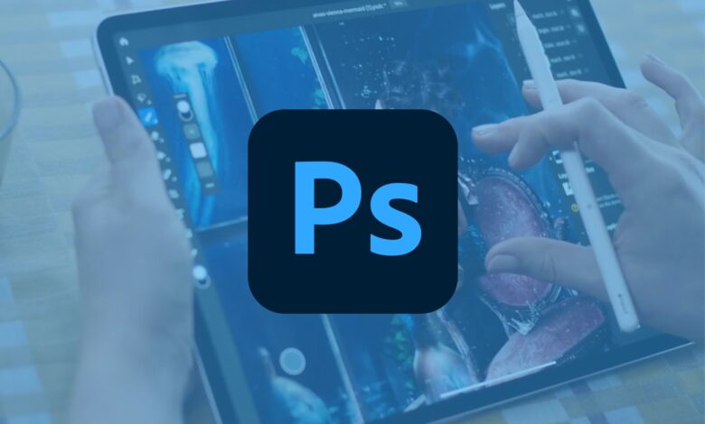Pantalla de edición de imagen con herramientas de Adobe