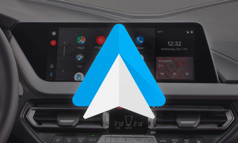 Imagen de un coche con Android Auto en la pantalla