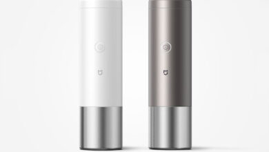 Imagen de la cafetera portátil de Xiaomi en acción