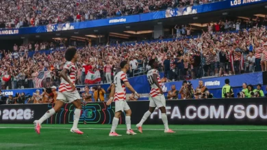 La selección de Estados Unidos celebra su victoria sobre Paraguay en el Mundial 2026