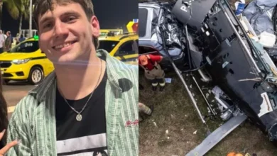 Imagen del lugar del accidente aéreo en Río de Janeiro