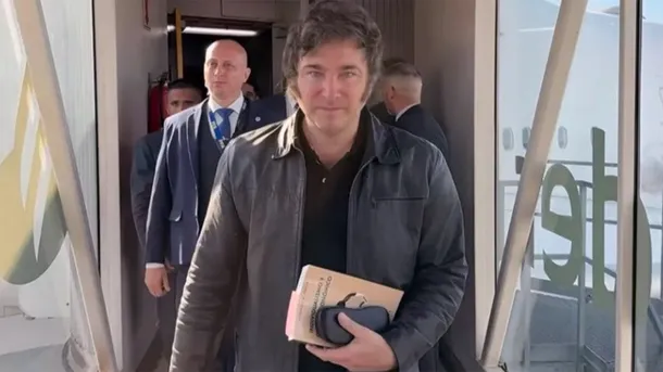 Imagen del presidente Javier Milei durante su visita a España