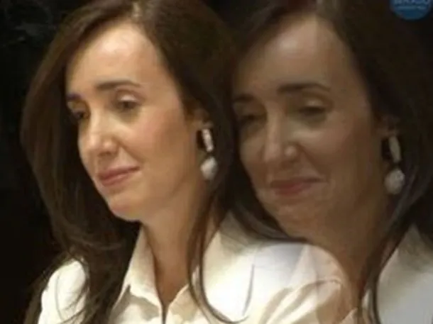 Imágenes de Victoria Villarruel y Karina Milei durante una sesión en el Congreso