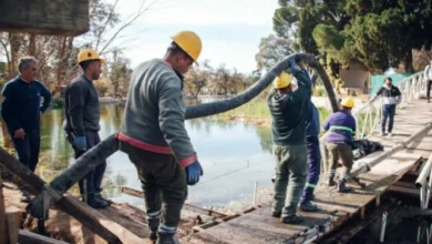 Imagen del nuevo puente peatonal en el Parque Sarmiento