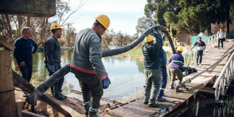 Imagen del nuevo puente peatonal en el Parque Sarmiento