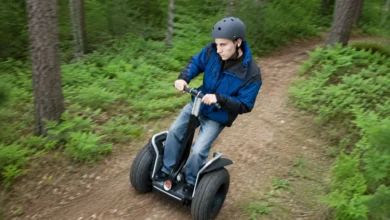 Imagen de un Segway en uso en una ciudad