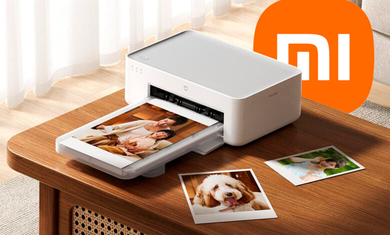Impresora de fotos Xiaomi con una foto impresa