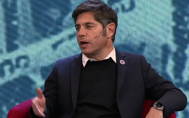 Axel Kicillof habla en una conferencia de prensa