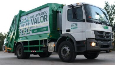 Vehículos de recolección de residuos en la ciudad de Córdoba