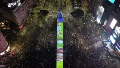 La Selección Argentina celebra su regreso a casa