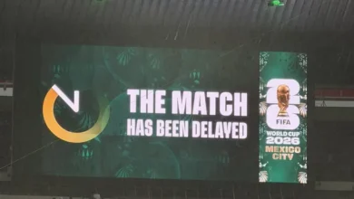 Imagen del Estadio Azteca bajo la tormenta
