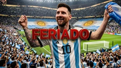 Bandera argentina ondeando durante un partido de la Selección