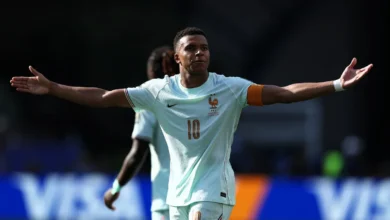 Kylian Mbappé celebrando un gol en el Mundial 2026