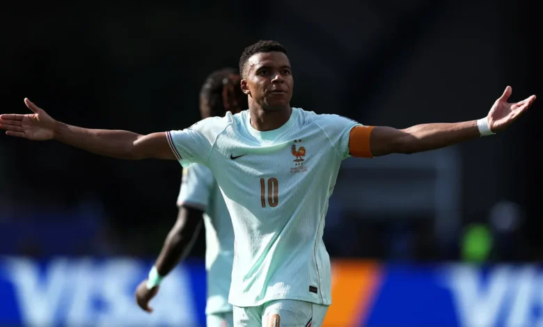 Kylian Mbappé celebrando un gol en el Mundial 2026