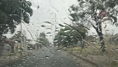 Imagen de un día lluvioso en Córdoba con personas caminando bajo la lluvia