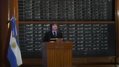 Javier Milei en la Bolsa de Comercio