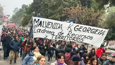 Kristalina Georgieva en una reunión con el presidente Javier Milei