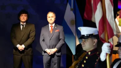 Javier Milei en la embajada de Estados Unidos en Buenos Aires