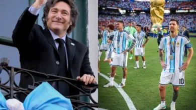 La Selección Argentina en el aeropuerto de Ezeiza