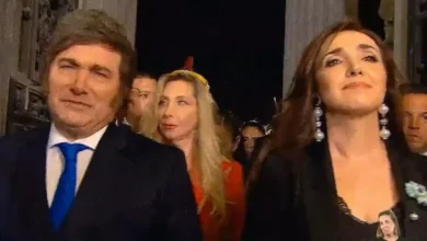 Javier Milei y Victoria Villarruel en la Rural de Palermo