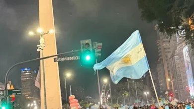 Imagen de los jugadores de la Selección Argentina celebrando una victoria