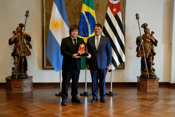 Imagen de Javier Milei en un acto político