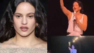 Rosalía en concierto, escenario lleno de fans