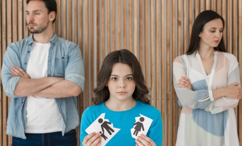 Niños afectados por el divorcio de sus padres