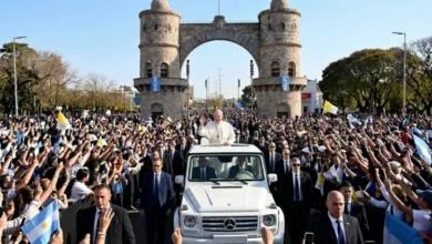 Papa León XIV llegando a Córdoba en su visita oficial