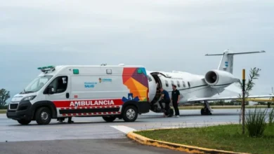 Helicóptero de emergencia en vuelo sobre Córdoba
