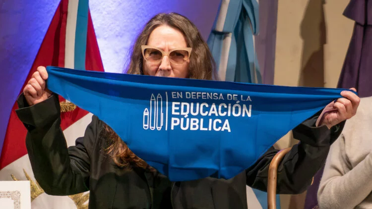Lucrecia Martel durante la ceremonia de entrega del Honoris Causa en la Universidad Nacional de Córdoba