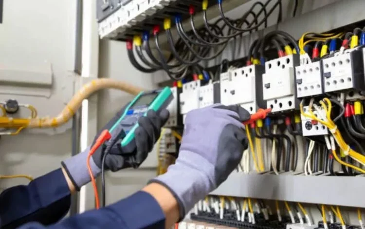 Trabajadores de mantenimiento eléctrico en Córdoba