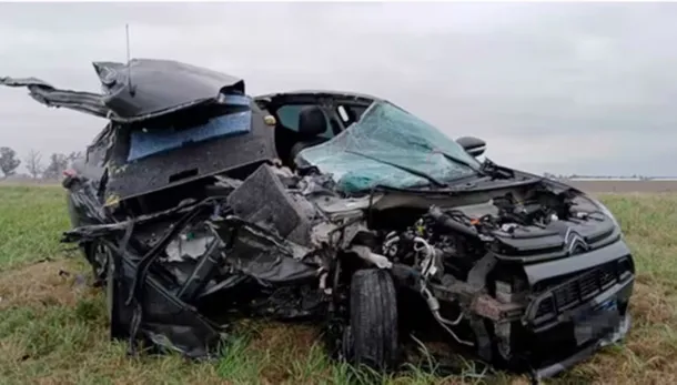 Imagen de un accidente de tráfico en la Autovía 19