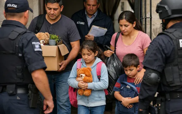 Familias en la calle después de un desalojo