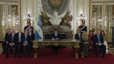 Imagen del presidente Javier Milei durante la presentación del proyecto de reforma del Banco Central