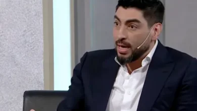 Facundo Moyano en una entrevista televisiva, hablando sobre su arresto y la situación de su pareja, Candela Arizaga
