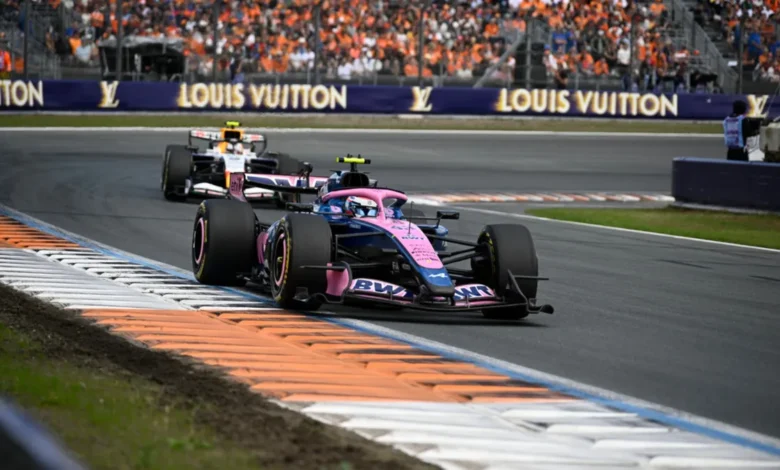 Franco Colapinto en la pista de Zandvoort tras la penalización
