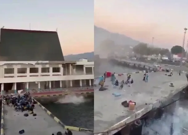 Imagen de destrucción en Indonesia después del terremoto