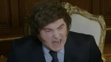 Imagen de Javier Milei durante una conferencia de prensa