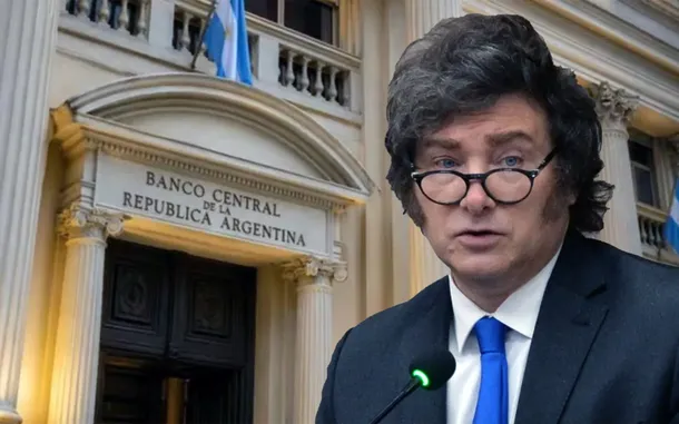 Imagen del presidente Javier Milei anunciando la reforma del Banco Central