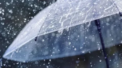 Imagen de lluvia en el Área Metropolitana de Buenos Aires