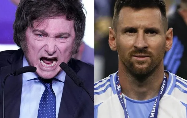 Javier Milei y Lionel Messi