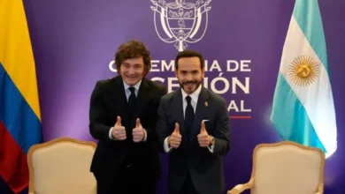 Javier Milei y Abelardo de la Espriella en la ceremonia de asunción presidencial