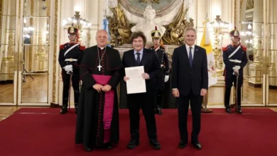 Encuentro entre el presidente Javier Milei y el Nuncio Apostólico Monseñor Michael Wallace Banach