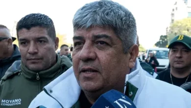 Pablo Moyano durante una conferencia de prensa