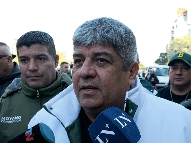 Pablo Moyano durante una conferencia de prensa