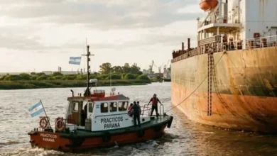Barcos en un puerto argentino