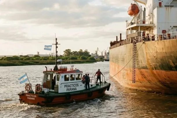 Barcos en un puerto argentino