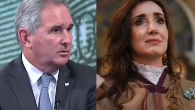 Fotografía de Pablo Quirno y Victoria Villarruel en una reunión política