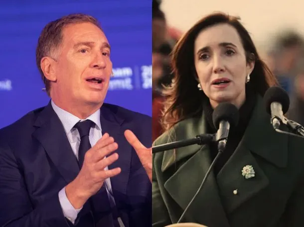 Foto de Diego Santilli y Victoria Villarruel en una reunión del gabinete